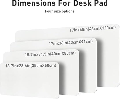 Aothia Leather Desk Pad Protector, Mouse Pad, Office Desk Mat, Non - Slip PU Leather Desk Blotter, Laptop Desk Pad, Waterproof Desk Writing Pad for Office and Home (23.6" x 13.7", Off - White) | Mouse Pads - TrueDesk