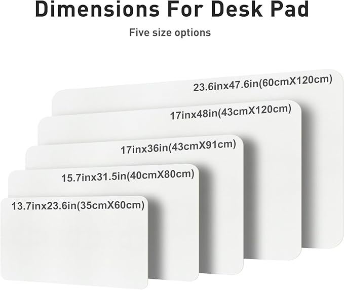 Aothia Leather Desk Pad Protector, Mouse Pad, Office Desk Mat, Non - Slip PU Leather Desk Blotter, Laptop Desk Pad, Waterproof Desk Writing Pad for Office and Home (36" x 17", Off - White) | Mouse Pads - TrueDesk