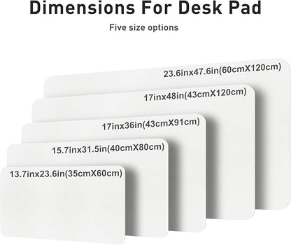 Aothia Leather Desk Pad Protector, Mouse Pad, Office Desk Mat, Non - Slip PU Leather Desk Blotter, Laptop Desk Pad, Waterproof Desk Writing Pad for Office and Home (36" x 17", Off - White) | Mouse Pads - TrueDesk