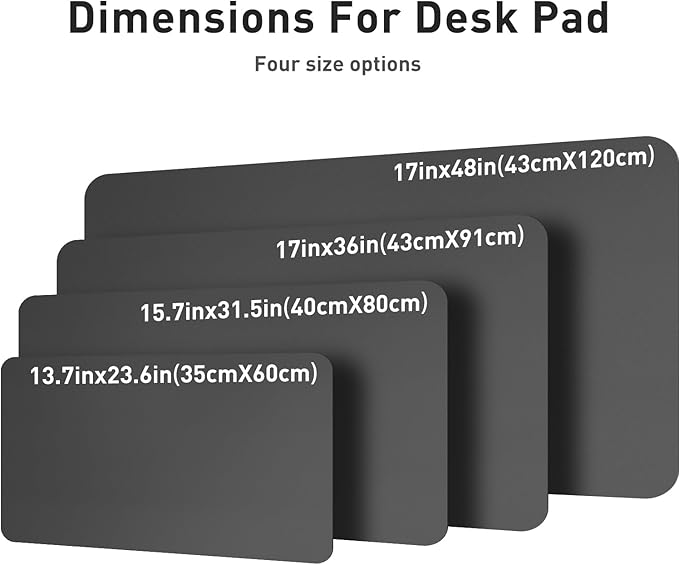 Aothia Leather Desk Pad Protector, Mouse Pad, Office Desk Mat, Non - Slip PU Leather Desk Blotter, Laptop Desk Pad, Waterproof Desk Writing Pad for Office and Home (48"x17", Gray) | Mouse Pads - TrueDesk
