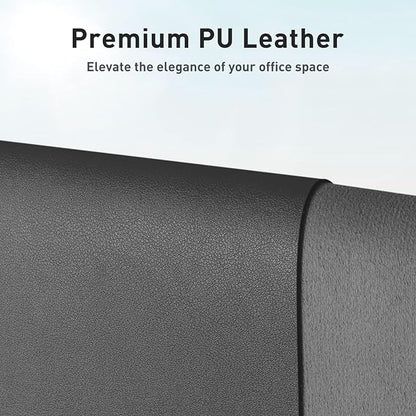 Aothia Leather Desk Pad Protector, Mouse Pad, Office Desk Mat, Non - Slip PU Leather Desk Blotter, Laptop Desk Pad, Waterproof Desk Writing Pad for Office and Home (48"x17", Gray) | Mouse Pads - TrueDesk