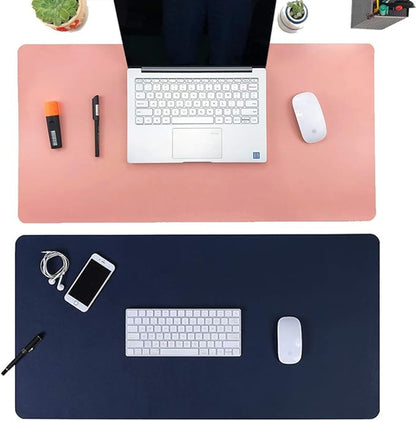 Aothia Leather Desk Pad Protector, Mouse Pad, Office Desk Mat, Non - Slip PU Leather Desk Blotter, Laptop Desk Pad, Waterproof Desk Writing Pad for Office and Home (Brown,31.5" x 15.7") | Mouse Pads - TrueDesk