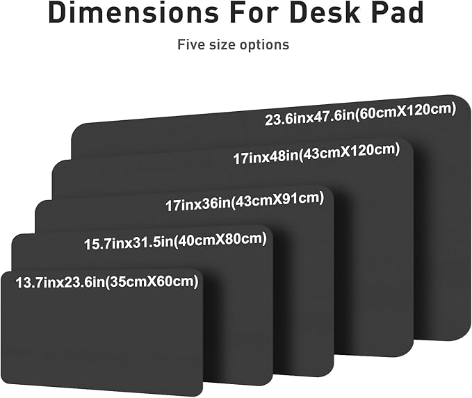 Aothia Leather Desk Pad Protector, Mouse Pad, Office Desk Mat, Non - Slip PU Leather Desk Blotter, Laptop Desk Pad, Waterproof Desk Writing Pad for Office and Home (Gray,36" x 17") | Mouse Pads - TrueDesk