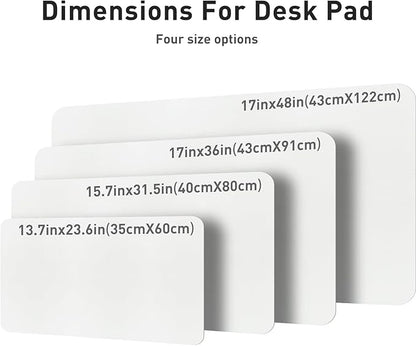 Aothia Leather Desk Pad Protector, Mouse Pad, Office Desk Mat, Non - Slip PU Leather Desk Blotter, Laptop Desk Pad, Waterproof Desk Writing Pad for Office and Home (Off - White,31.5" x 15.7") | Mouse Pads - TrueDesk