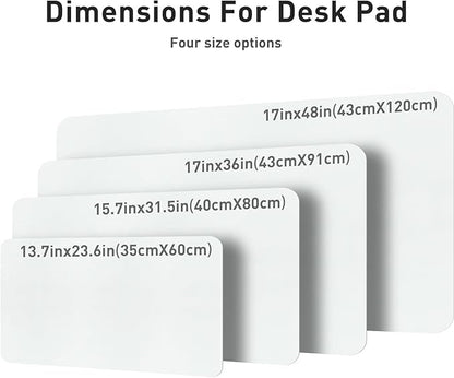Aothia Leather Desk Pad Protector, Office Desk Mat, Large Mouse Pad, Non - Slip PU Leather Desk Blotter, Laptop Desk Pad, Waterproof Desk Writing Pad for Office and Home (48"x17", Barely Grey) | Desk Pads Blotters - TrueDesk