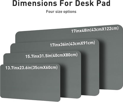 Aothia Leather Desk Pad Protector, Office Desk Mat, Large Mouse Pad, Non - Slip PU Leather Desk Blotter, Laptop Desk Pad, Waterproof Desk Writing Pad for Office and Home (Jungle Green, 31.5" x 15.7") | Mouse Pads - TrueDesk