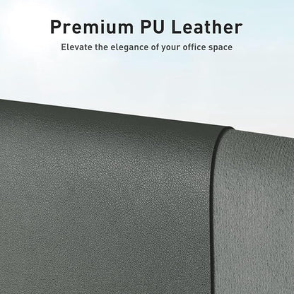 Aothia Leather Desk Pad Protector, Office Desk Mat, Large Mouse Pad, Non - Slip PU Leather Desk Blotter, Laptop Desk Pad, Waterproof Desk Writing Pad for Office and Home (Jungle Green, 31.5" x 15.7") | Mouse Pads - TrueDesk