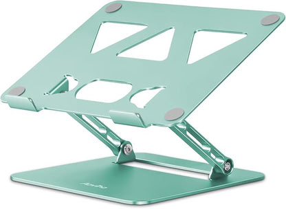 Aoviho Adjustable Laptop Stand for Desk,Portable Laptop Stand Holder and Riser,Foldable Aluminum Notebook Computer Stands for MacBook Air Pro HP Lenovo Dell Samsung, 10 - 15.6 inch (Fresh Green) | Stands - TrueDesk