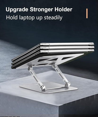 Aoviho Adjustable Laptop Stand for Desk,Portable Laptop Stand Holder and Riser,Foldable Aluminum Notebook Computer Stands for MacBook Air Pro HP Lenovo Dell Samsung Chromebook, 10 - 15.6 inch, Silver | Stands - TrueDesk