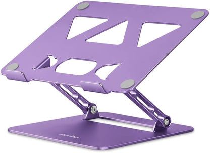Aoviho Adjustable Laptop Stand for Desk,Portable Laptop Stand Holder and Riser,Foldable Aluminum Notebook Computer Stands for MacBook Air Pro HP Lenovo Dell Samsung Chromebook, 10 - 15.6 inch, Purple | Stands - TrueDesk