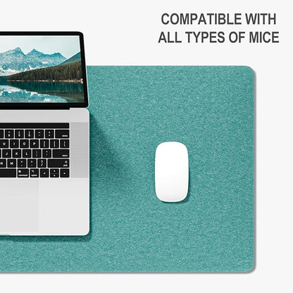 Auhoahsil Felt Desk Mat, Minimalist Large Mouse Pad XXL 35.5 x 15.7 in, Desk Matt for Desktop, Keyboard, Laptop, Computer, Office, Work from Home, Gaming, Dark Green | Mouse Pads - TrueDesk