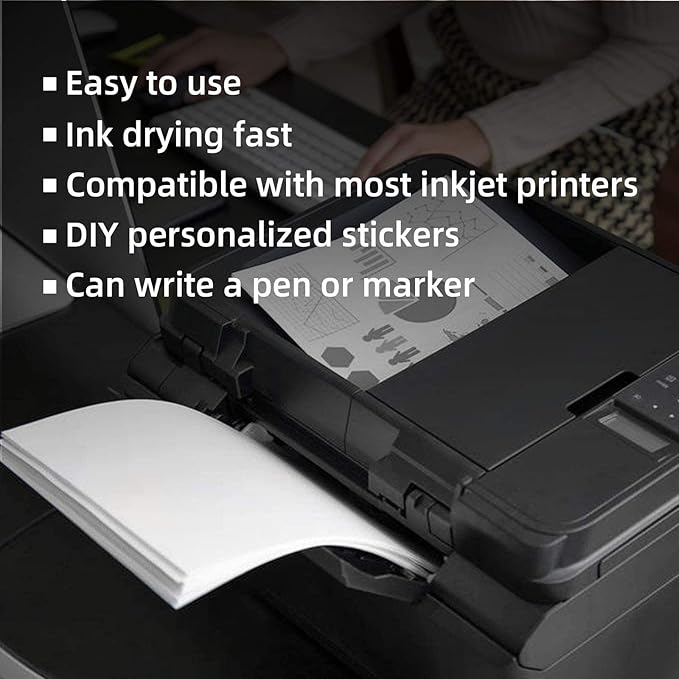 AveneMark 100 Sheets 600 Labels Shipping Address Labels, 6 up 3 - 1/3" x 4" Quick to Peel Stickers Paper for Laser & Inkjet Printers, Printable Mailing Labels Stickers (6 Labels per Page Sheet) | Laser Inkjet Printer Labels - TrueDesk