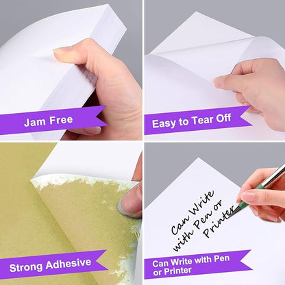AveneMark 500 Sheets 3000 Labels Shipping Address Labels, 6 up 3 - 1/3" x 4" Quick to Peel Stickers Paper for Laser & Inkjet Printers, Printable Mailing Labels Stickers (6 Labels per Page Sheet) | Laser Inkjet Printer Labels - TrueDesk