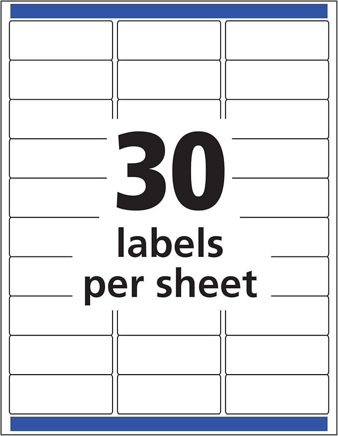 AVERY Clear Address Labels 1 x 2 - 5/8 inch | Matte Finish | Sure Feed Technology | For Inkjet Printers | 300 Labels, Pack of 5 | Address Labels - TrueDesk