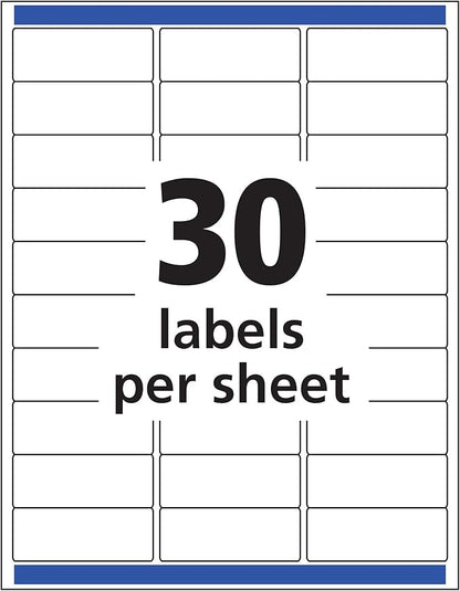 AVERY Clear Address Labels 1 x 2 - 5/8 inch | Matte Finish | Sure Feed Technology | For Inkjet Printers | 300 Labels, Pack of 5 | Address Labels - TrueDesk
