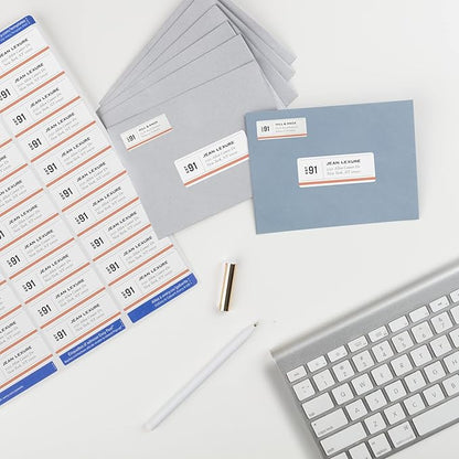 Avery Easy Peel Printable Address Labels with Sure Feed, 1" x 2 - 5/8" Customizable Stickers, White, 750 Blank Mailing Labels, Great for Mailing, Shipping, and More (8160) | Address Labels - TrueDesk