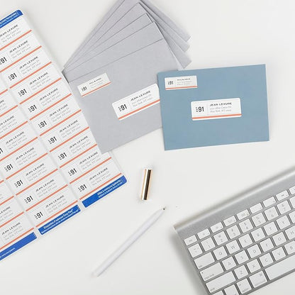 Avery Easy Peel Printable Address Labels with Sure Feed, 1" x 2 - 5/8" Customizable Stickers, White, 7,500 Blank Mailing Labels, Great for Mailing, Shipping, and More (45160) | Address Labels - TrueDesk