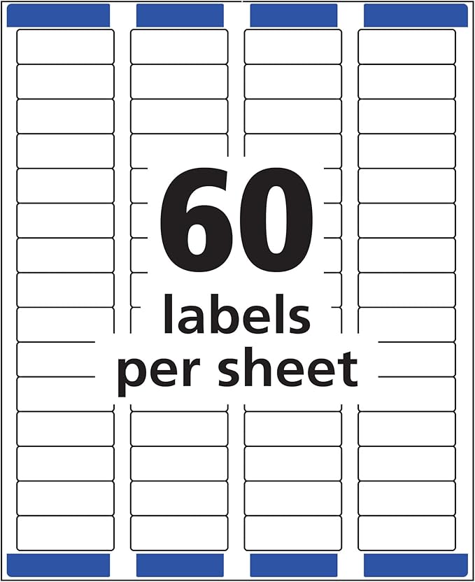 Avery Printable Return Address Labels with Sure Feed, 2/3" x 1 - 3/4", Matte Clear, 600 Blank Mailing Labels (18695) (Pack of 5) | Address Labels - TrueDesk