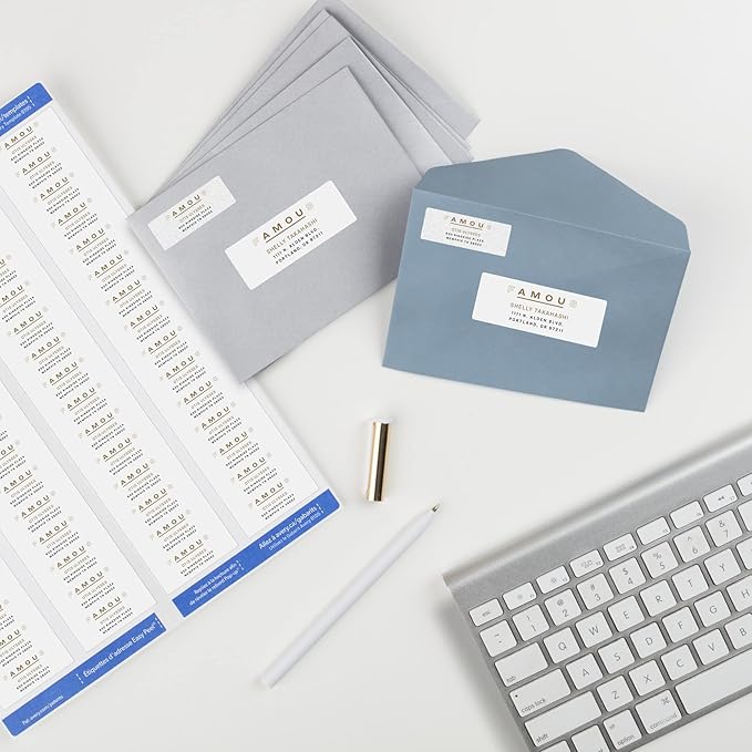 Avery Printable Return Address Labels with Sure Feed, 2/3" x 1 - 3/4", White, 1,500 Blank Mailing Labels (08195) | Address Labels - TrueDesk