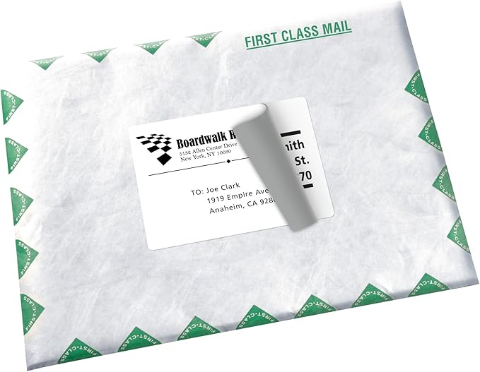 Avery Shipping Address Labels, Inkjet Printers, 100 Labels,3 - 1/2 x 5, Permanent Adhesive,White, 5 Packs (8168) | Laser Inkjet Printer Labels - TrueDesk