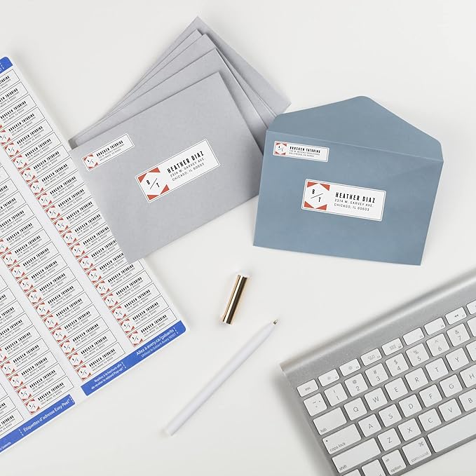 Avery White Return Address Labels | Printable | Sure Feed Technology | Permanent Adhesive | 800 Labels, Pack of 5 | Address Labels - TrueDesk
