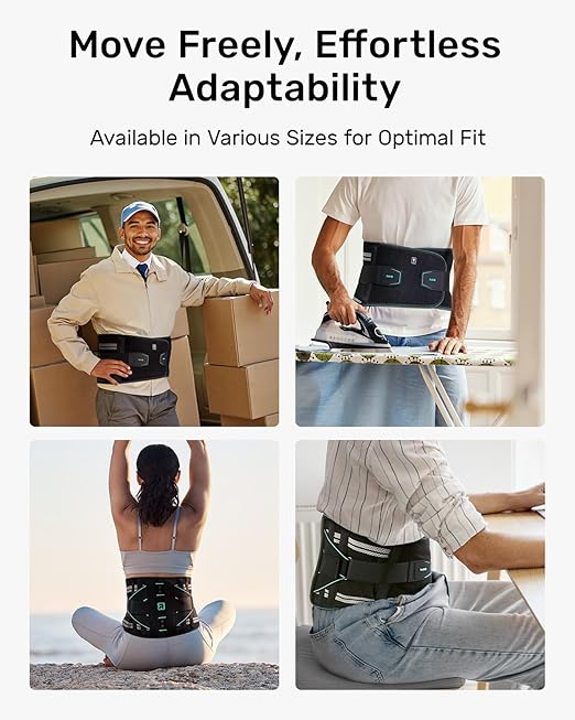Back Brace for Lower Back for Women Men, Elastic Back Support Belt with 8 Stays for Lifting at Work, Breathable Soft Lumbar Support, Blue XXL | Lumbar Supports - TrueDesk