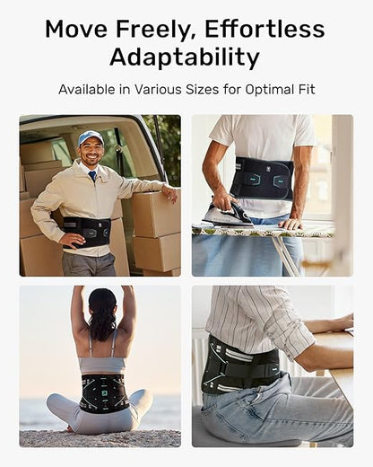Back Brace for Lower Back for Women Men, Elastic Back Support Belt with 8 Stays for Lifting at Work, Breathable Soft Lumbar Support, Blue XXL | Lumbar Supports - TrueDesk
