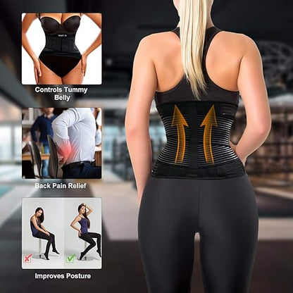Back Brace for Men and Women, Back Support Belt Relief Lower Back Pain Herniated Disc, Sciatica, Scoliosis, Breathable Mesh, Lumbar Support Belt, Back Brace for Lifting at Work 02 Beige - S | Lumbar Supports - TrueDesk