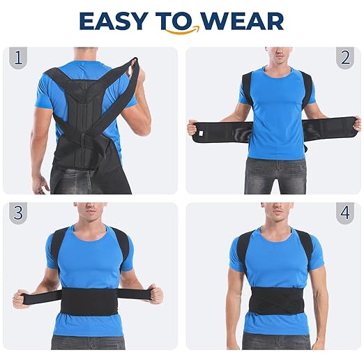 Back Brace Posture Corrector for Women and Men, Back Braces for Upper and Lower Back Pain Relief, Adjustable and Fully Back Support Improve Posture and Lumbar Support(M, 30" - 35.5" Waist) | Back Braces - TrueDesk