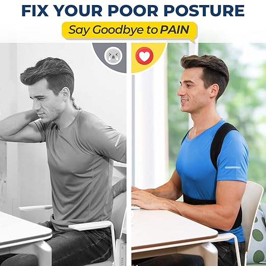 Back Brace Posture Corrector for Women and Men, Back Braces for Upper and Lower Back Pain Relief, Adjustable and Fully Back Support Improve Posture and Lumbar Support(L, 35.3" - 39.5" Waist) | Back Braces - TrueDesk