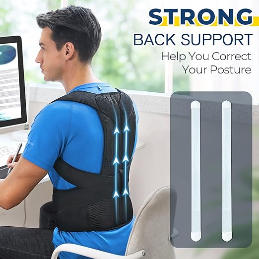Back Brace Posture Corrector for Women and Men, Back Braces for Upper and Lower Back Pain Relief, Adjustable and Fully Back Support Improve Posture and Lumbar Support(M, 30" - 35.5" Waist) | Back Braces - TrueDesk
