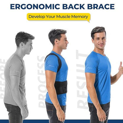 Back Brace Posture Corrector for Women and Men, Back Braces for Upper and Lower Back Pain Relief, Adjustable and Fully Back Support Improve Posture and Lumbar Support(S, 26" - 30" Waist) | Back Braces - TrueDesk