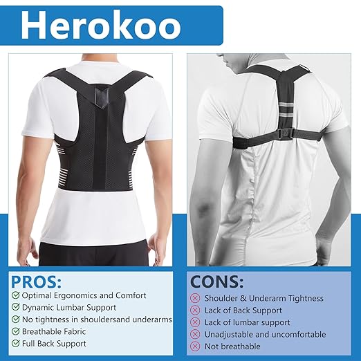 Back Brace Posture Corrector for Women & Men, Shoulder Straightener， Improve Posture Lumbar， Adjustable Full Back Support， Hunchback Correction, Upper and Lower Back Pain Relief, Scoliosis, Spine Corrector (X - Large) | Back Braces - TrueDesk
