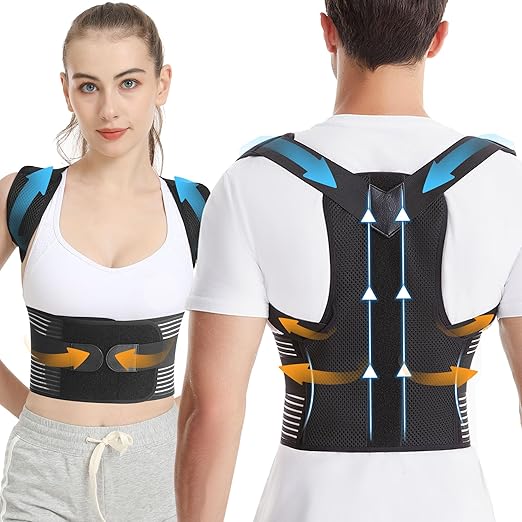 Back Brace Posture Corrector for Women & Men, Shoulder Straightener， Improve Posture Lumbar， Adjustable Full Back Support， Hunchback Correction, Upper and Lower Back Pain Relief, Scoliosis, Spine Corrector (X - Large) | Back Braces - TrueDesk