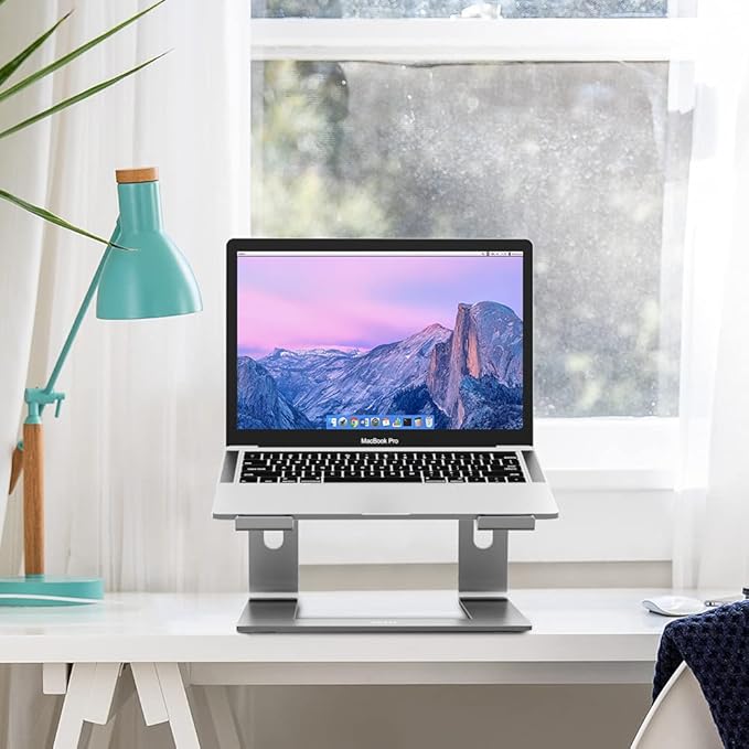 BESIGN LS03 Aluminum Laptop Stand, Ergonomic Detachable Computer Stand, Notebook Holder Compatible with Air, Pro, Dell, HP, Lenovo More 10 - 15.6" Laptops, Gray | Stands - TrueDesk