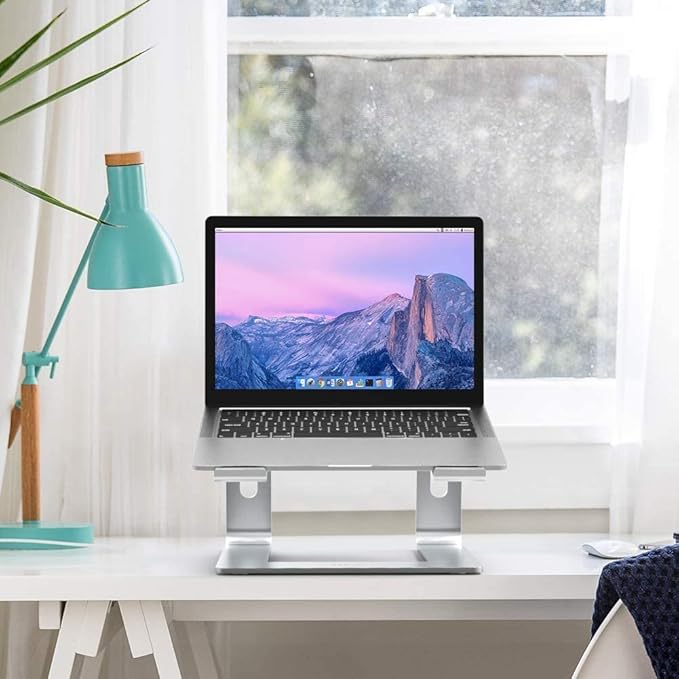 BESIGN LS03 Aluminum Laptop Stand, Ergonomic Detachable Computer Stand, Notebook Riser Compatible with Air, Pro, Dell, HP, Lenovo More 10 - 15.6" Laptops, Silver | Stands - TrueDesk
