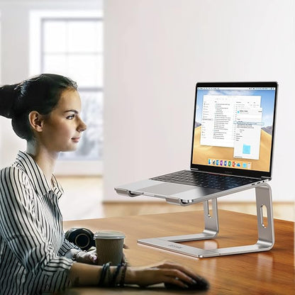 BESIGN LS03 Aluminum Laptop Stand, Ergonomic Detachable Computer Stand, Notebook Riser Compatible with Air, Pro, Dell, HP, Lenovo More 10 - 15.6" Laptops, Silver | Stands - TrueDesk