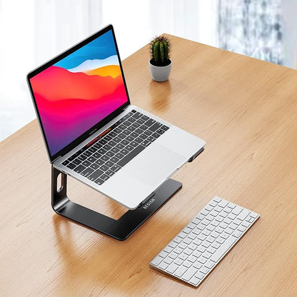 BESIGN LS03 Aluminum Laptop Stand, Ergonomic Detachable Computer Stand, Riser Holder Notebook Stand Compatible with Air, Pro, Dell, HP, Lenovo More 10 - 15.6" Laptops, Black | Stands - TrueDesk