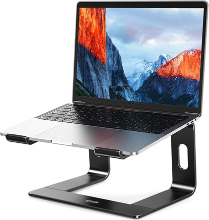 BESIGN LS03 Aluminum Laptop Stand, Ergonomic Detachable Computer Stand, Riser Holder Notebook Stand Compatible with Air, Pro, Dell, HP, Lenovo More 10 - 15.6" Laptops, Black | Stands - TrueDesk