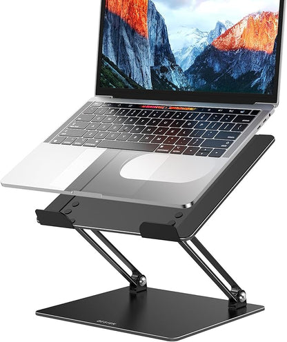 BESIGN LS10 Aluminum Laptop Stand, Ergonomic Adjustable Notebook Tablet Stand, Computer Holder Compatible with Air, Pro, Dell, HP, Lenovo More 10 - 14" Laptops, Black | Stands - TrueDesk