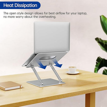 BESIGN LS10 Aluminum Laptop Stand, Ergonomic Adjustable Notebook Tablet Stand, Computer Holder Compatible with Air, Pro, Dell, HP, Lenovo More 10 - 14" Laptops, Silver | Stands - TrueDesk