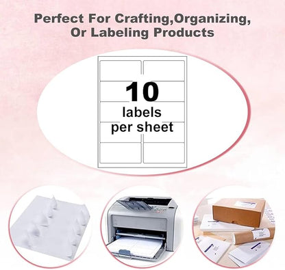 BESTEASY 10 - UP Address Labels,/Address Mailing Labels 1000 Sheets Shipping Sticker Labels Compatible Laser/Ink Jet Shipping Labels(10000 Labels) | Laser Inkjet Printer Labels - TrueDesk