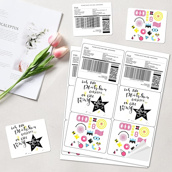BESTEASY 3 - 1/3 X 4 Inches Shipping Address Labels, Thermal Sticker Labels, 6 up Self Adhesive Sticker for Laser and Inkjet Printer, 500 Sheets 3000 Labels | Address Labels - TrueDesk