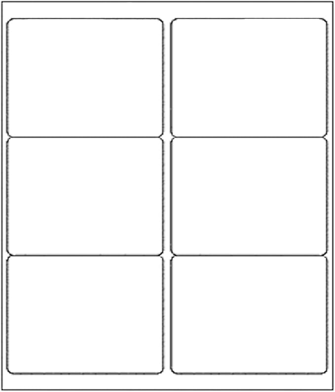 BESTEASY 3 1/3" x 4" Labels Shipping Labels for Laser Inkjet Printers, 6 Up Self Adhesive FBA Address Labels, White Matte Mailing Label Stickers (100 Sheets, 600 Labels) | Laser Inkjet Printer Labels - TrueDesk