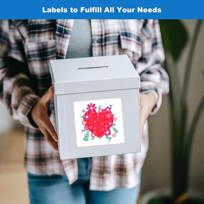 BESTEASY 3 1/3" x 4" Labels Shipping Labels for Laser Inkjet Printers, 6 Up Self Adhesive FBA Address Labels, White Matte Mailing Label Stickers (100 Sheets, 600 Labels) | Laser Inkjet Printer Labels - TrueDesk