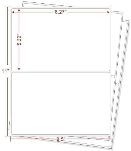 BESTEASY Round Corner Half Sheet Self Adhesive Shipping Labels for Laser and Ink Jet Printers, White Blank (2000 Sheets, 4000 Labels) | Laser Inkjet Printer Labels - TrueDesk