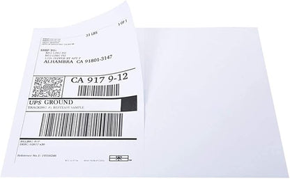 BESTEASY Round Corner Half Sheet Self Adhesive Shipping Labels for Laser and Ink Jet Printers, White Blank (2000 Sheets, 4000 Labels) | Laser Inkjet Printer Labels - TrueDesk