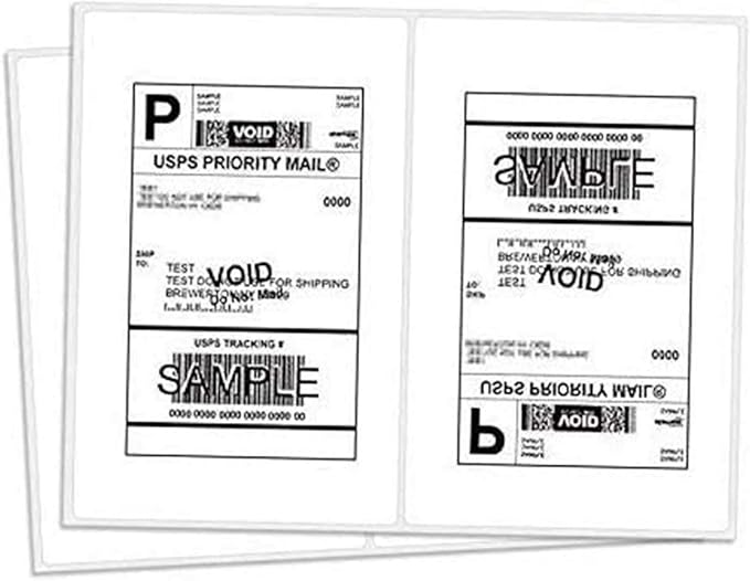BESTEASY Round Corner Half Sheet Self Adhesive Shipping Labels for Laser and Ink Jet Printers, White Blank (2000 Sheets, 4000 Labels) | Laser Inkjet Printer Labels - TrueDesk
