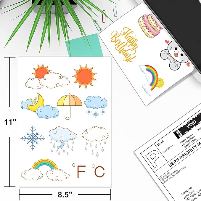 BESTEASY Sticker Paper 8.5" x 11" Full Sheet Label Stickers for Laser & Inkjet Printers, Self - Adhesive Paper Shipping Labels (4000 Sheets,4000 Labels) | Laser Inkjet Printer Labels - TrueDesk