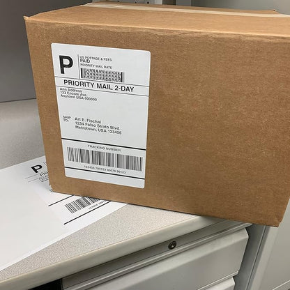 Blank Labels Half Sheet Round Corner Shipping Labels, Permanent White Matte Label Inkjet and Laser Printer Guaranteed, Easy to Peel Made in USA 8” x 5” 2 Labels Per Sheet (250 Sheets) | Laser Inkjet Printer Labels - TrueDesk